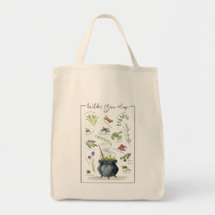 Tote Bag Recette moderne Vintage de chaudron d'Halloween 1
