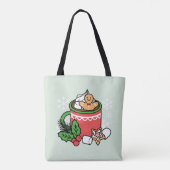 Tote Bag Réchauffez-vous avec les appels de cacao de neige  (Dos)