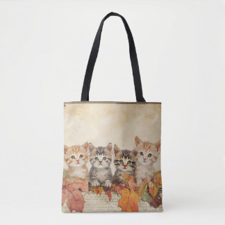 Tote Bag Récolte d'automne de chats d'automne