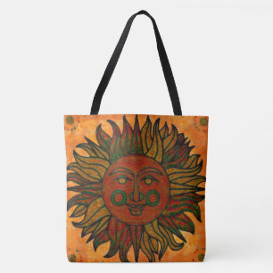 Tote Bag Récolte de grunge New Age Sun