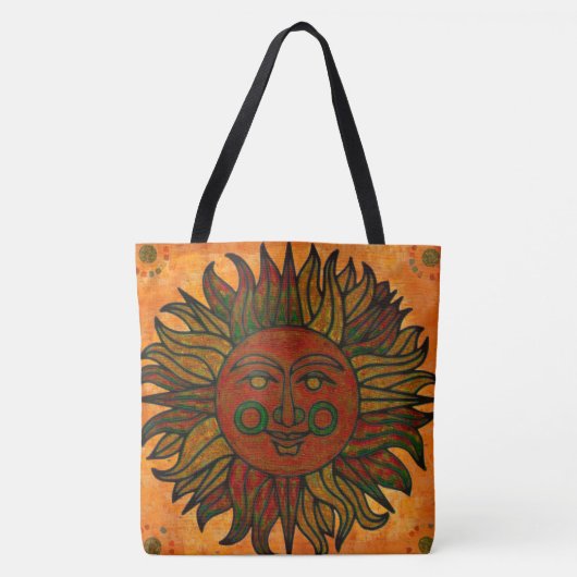 Tote Bag Récolte de grunge New Age Sun (Devant)