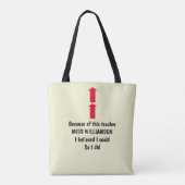 TOTE BAG RECONNAISSANCE POUR L'ENSEIGNANT (Dos)
