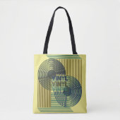 Tote Bag Record Rétro Mid Century Ligne Moderne Art Vinyl (Devant)