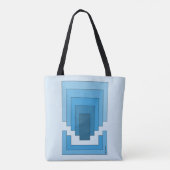 Tote Bag Rectangle Abstrait en bleu (Dos)