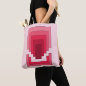 Tote Bag Rectangle Abstrait en rouge (De près)