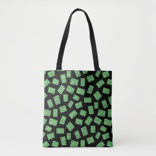 Tote Bag Rectangles Abstraites 081122 - Vert menthe sur noi