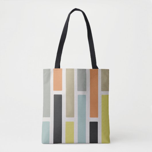 Tote Bag Rectangles modernes du milieu du siècle (Devant)