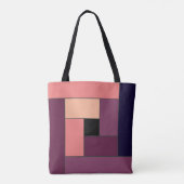 Tote Bag Rectangles Motif (ver5) avec un monogramme personn (Dos)