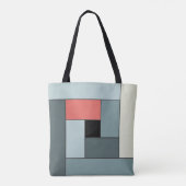 Tote Bag Rectangles Motif (ver6) avec un monogramme personn (Dos)