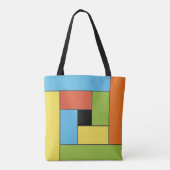 Tote Bag Rectangles Motif (ver8) avec un monogramme personn (Dos)