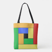 Tote Bag Rectangles Motif (ver9) avec un monogramme personn (Dos)