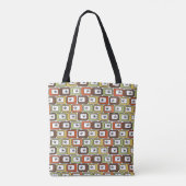 Tote Bag Rectangles rétro avec Starbursts (Dos)