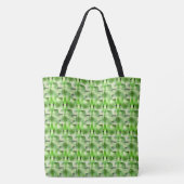 Tote Bag rectangles verts, formes, taches gris et blanc. (Dos)