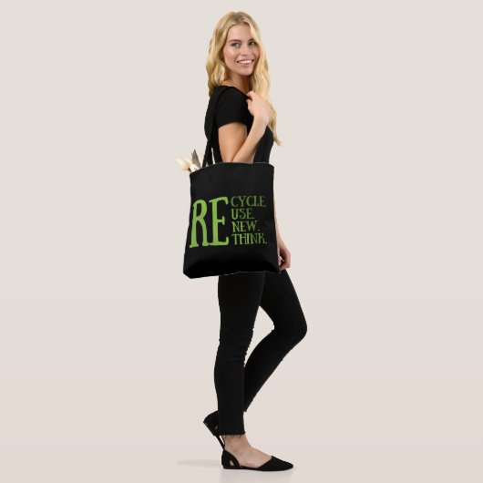 Tote Bag Recycler réduire la réutilisation renouveler repen (Sur le modèle)