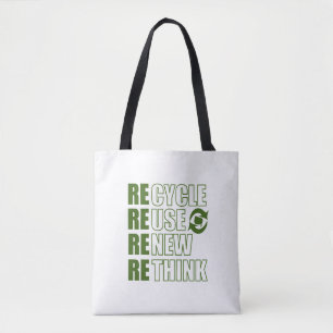 Tote Bag Recycler réduire la réutilisation renouveler repen