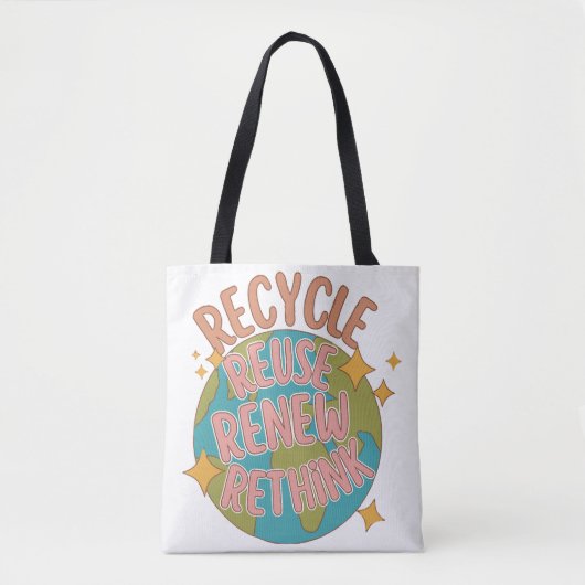 Tote Bag Recycler réutiliser Renouveler repenser