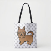 Tote Bag Red Australian Terrier mignon chien de dessin (Devant)