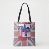 Tote Bag Red Blue Royaume-Uni Drapeau Londres Année de scèn (Devant)