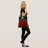 Tote Bag Red Buffalo Check Plaid Custom Pickleball Paddle (Sur le modèle)