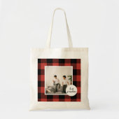 Tote Bag Red Buffalo Plaid Meilleur Cadeau Grand-Mère Avec (Devant)