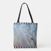 Tote Bag Red Cardinal dans Winter Nature Photo de Christmas (Dos)