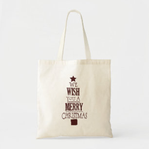 Tote Bag Red Christmas Tee Wish
