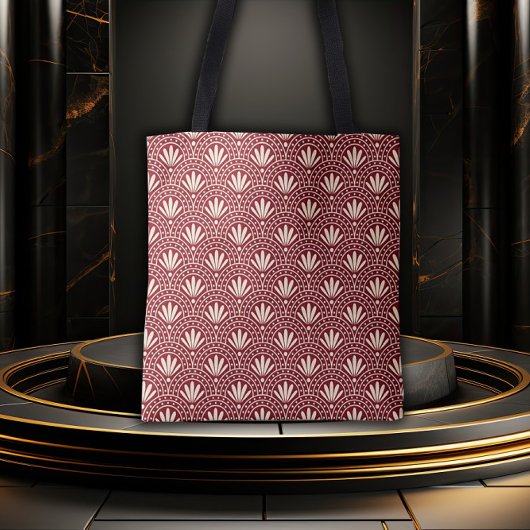 Tote Bag Red & Cream Gatsby Glamour