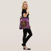 Tote Bag Red Dachshund (Sur le modèle)