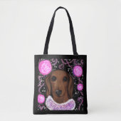 Tote Bag Red Dachshund (Devant)
