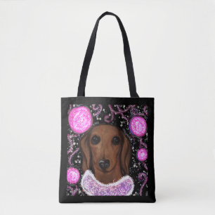 Tote Bag Red Dachshund