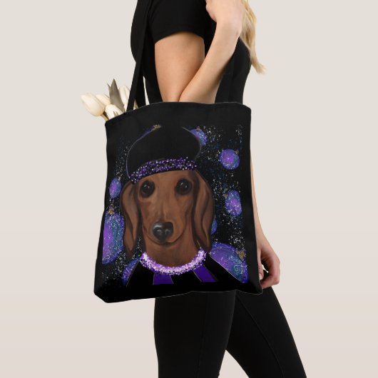 Tote Bag Red Dachshund (De près)