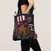 Tote Bag Red Dachshund (De près)