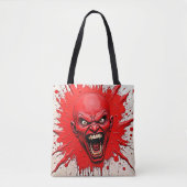 Tote Bag Red Demon Fury Art (Devant)