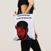 Tote Bag Red Devil Demon Man Lucifer Hell cite Art (De près)
