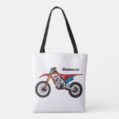 Tote Bag Red dirt bike motorcycle (Dos)