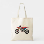 Tote Bag Red dirt bike motorcycle (Dos)