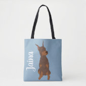 Tote Bag Red Doberman Pinscher (Devant)