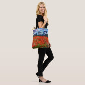 Tote Bag Red Flower Field, Van Gogh (Sur le modèle)
