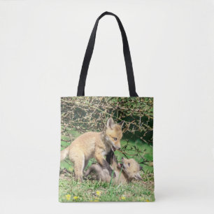 Tote Bag Red Fox Kits Jouer
