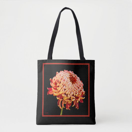 Tote Bag Red & Gold Tan Mum All-Over-Print Fourre-tout (Devant)