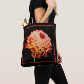 Tote Bag Red & Gold Tan Mum All-Over-Print Fourre-tout (De près)