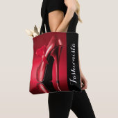 Tote Bag Red High Heure Red Bow (De près)