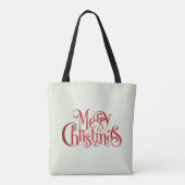 Tote Bag Red Joyeux Noël Typographie Festive Police (Dos)