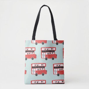 Tote Bag Red London Double Decker Bus sans joint Motif