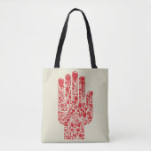 Tote Bag Red Medical Hand Symbol Healthcare (Devant)