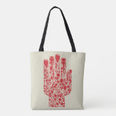 Tote Bag Red Medical Hand Symbol Healthcare (Dos)