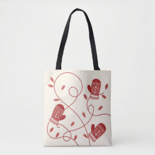 Tote Bag Red Mitten Fourre-tout