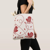 Tote Bag Red Mitten Fourre-tout (De près)