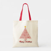 Tote Bag Red Mtb Bicyclette Noël Arbre Joyeux Noël (Dos)