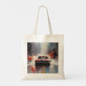 Tote Bag Red Muscle Car direction (Dos)